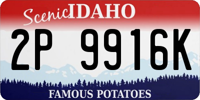 ID license plate 2P9916K