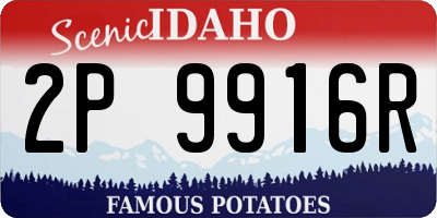ID license plate 2P9916R