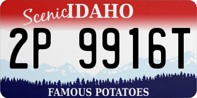 ID license plate 2P9916T
