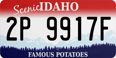 ID license plate 2P9917F