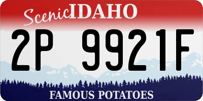 ID license plate 2P9921F