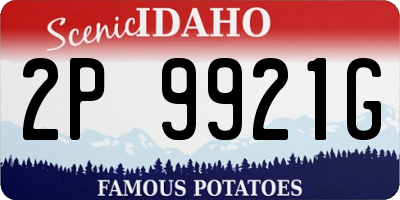 ID license plate 2P9921G