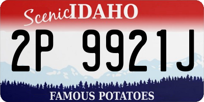 ID license plate 2P9921J