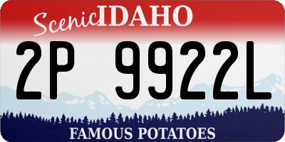 ID license plate 2P9922L