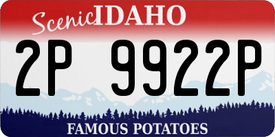 ID license plate 2P9922P