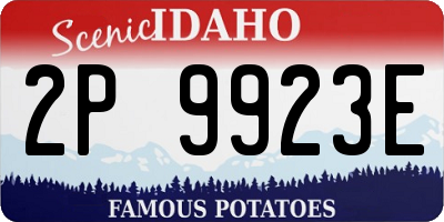 ID license plate 2P9923E