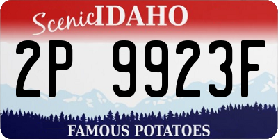 ID license plate 2P9923F