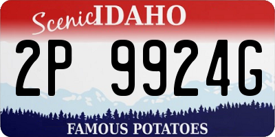 ID license plate 2P9924G