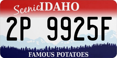 ID license plate 2P9925F