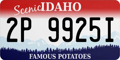 ID license plate 2P9925I