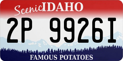 ID license plate 2P9926I