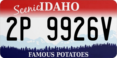 ID license plate 2P9926V