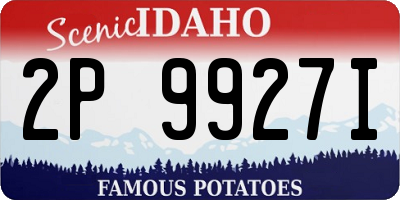 ID license plate 2P9927I