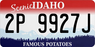 ID license plate 2P9927J
