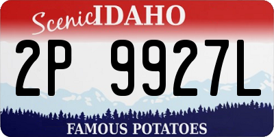 ID license plate 2P9927L
