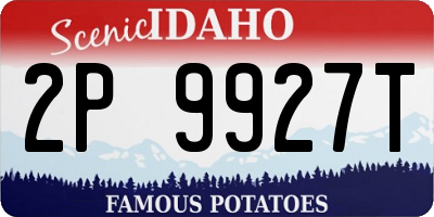 ID license plate 2P9927T