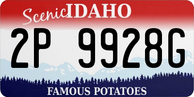 ID license plate 2P9928G