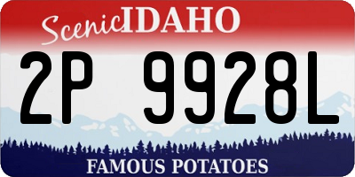 ID license plate 2P9928L