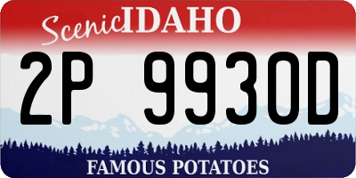 ID license plate 2P9930D