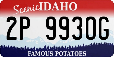 ID license plate 2P9930G