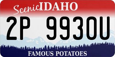 ID license plate 2P9930U