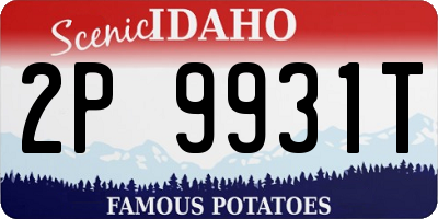 ID license plate 2P9931T