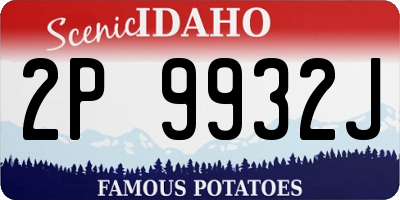 ID license plate 2P9932J