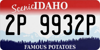 ID license plate 2P9932P