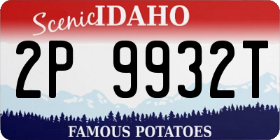 ID license plate 2P9932T