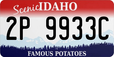 ID license plate 2P9933C