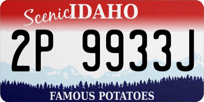 ID license plate 2P9933J