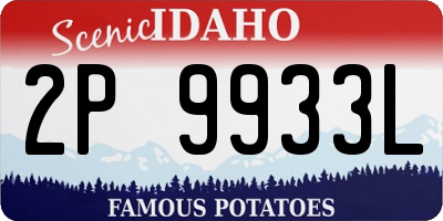 ID license plate 2P9933L