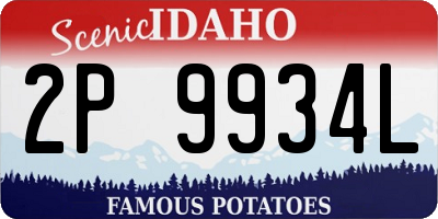 ID license plate 2P9934L