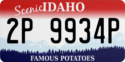 ID license plate 2P9934P