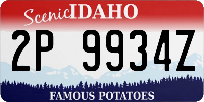 ID license plate 2P9934Z