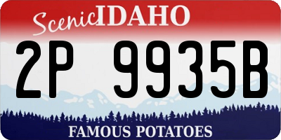 ID license plate 2P9935B