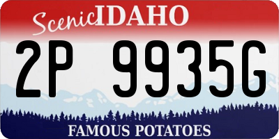 ID license plate 2P9935G