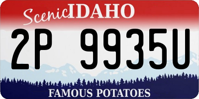 ID license plate 2P9935U