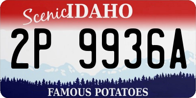 ID license plate 2P9936A