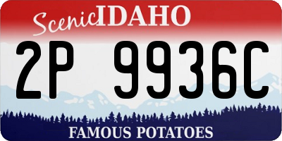 ID license plate 2P9936C