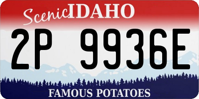 ID license plate 2P9936E