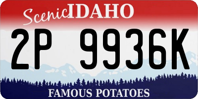 ID license plate 2P9936K