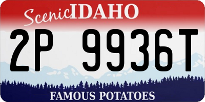ID license plate 2P9936T