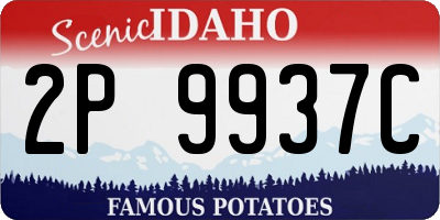 ID license plate 2P9937C