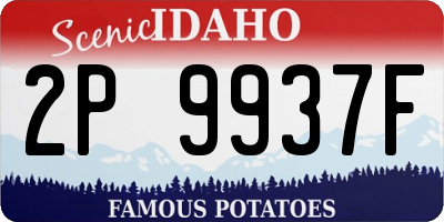 ID license plate 2P9937F