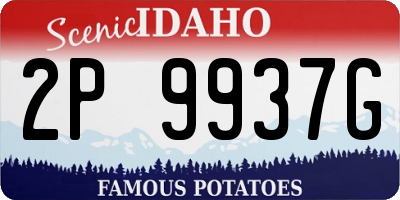 ID license plate 2P9937G