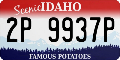 ID license plate 2P9937P