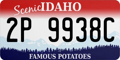 ID license plate 2P9938C