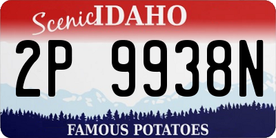 ID license plate 2P9938N
