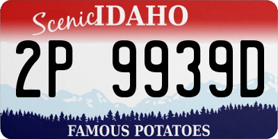 ID license plate 2P9939D